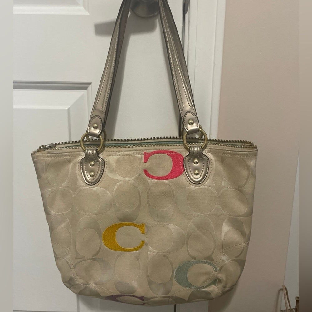 Coach Poppy Embroidered Shoulder Bag